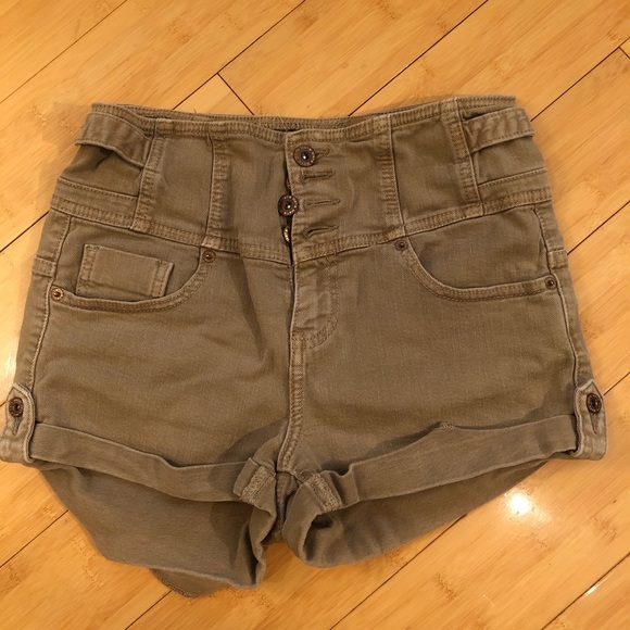 TopShop super high-waisted denim shorts - Picture 1 of 4